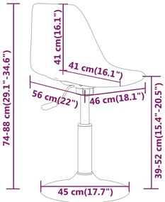 Cadeiras de jantar giratórias 4 pcs PP lilás