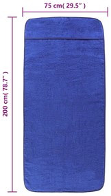 Toalhas de praia 2 pcs 75x200 cm tecido 400 GSM azul real