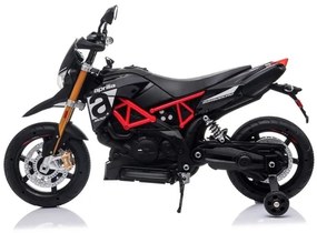 Aprilia Dorsoduro 12v, Mota elétrica Infantil assento de couro, pneus de borracha EVA Vermelha