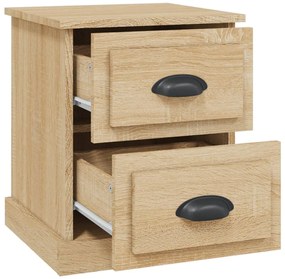 Mesas cabeceira 2 pcs derivados de madeira carvalho sonoma