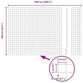 Cerca Euro Verde 1x25 m Aço