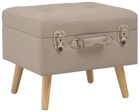 247518 vidaXL Banco de arrumação 40 cm tecido bege