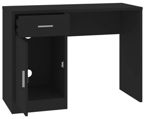 Secretária + gaveta/armário 100x40x73cm derivados madeira preto