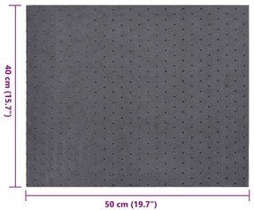 Almofadas absorventes de óleo 25 unid 40x50 cm cinzento