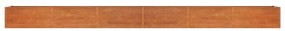 Canteiro de jardim 600x80x45 cm aço corten cor enferrujado