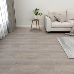 324648 vidaXL Tábuas soalho autoadesivas 55 pcs 5,11 m² PVC cinza-acastanhado