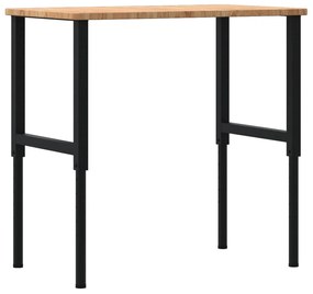 Bancada retangular 100x60x(71,5-98) cm carvalho castanho-claro