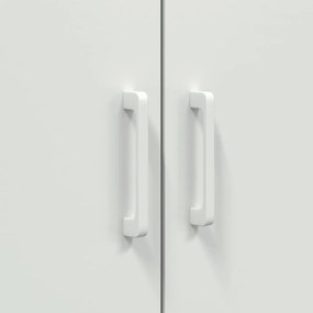 Aparador alto 68x39x113 cm aço branco