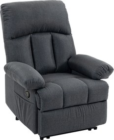 HOMCOM Poltrona de Massagem Relax Reclinável com 8 Pontos de Massagem e Função Calor 85x93x103 cm Cinzento | Aosom Portugal