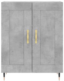 Armário alto 69,5x34x180 cm derivados de madeira cinza cimento