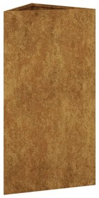 Vaso/floreira de jardim 40x34,5x75 cm aço corten