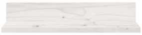 Prateleiras de parede 2 pcs 50x11x9 cm pinho maciço branco