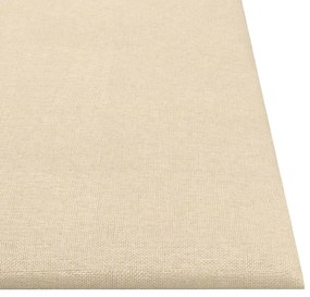 Painel de parede 12 pcs 30x30 cm tecido 1,08 m² cor creme