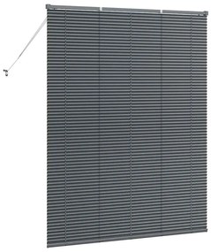 Persiana de Janela Cinzento-escuro 80 x 130 cm Alumínio