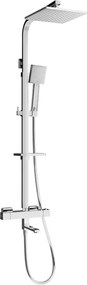 Mexen CQ45 conjunto de banheira e duche com chuveiro de mão e torneira termostática, cromado - 779104595-00