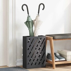 vidaXL Suporte de Guarda-chuva Preto - 28x12x41 cm de Aço