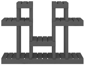 Suporte para plantas 104,5x25x77,5 cm pinho maciço cinzento