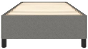 Estrutura de cama sem colchão 90x190 cm tecido cinzento-escuro