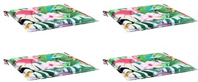Almofadões p/ cadeira 4pcs 50x50x4cm tecido multicor