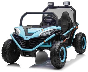 Carro elétrico para Crianças 24V 2 Lugares Buggy FASTER Rodas de EVA, Assento de couro Azul