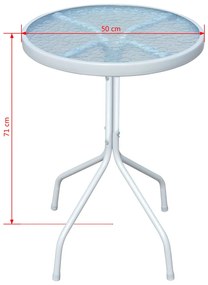 Conjunto bistrô aço + textilene 50x71 cm preto