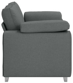 Sofá Loveseat Cinza Escuro, 120 cm Tecido