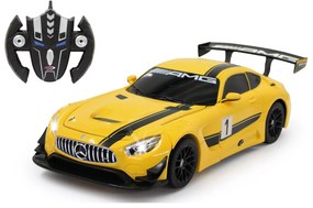 Carro telecomandado Mercedes-Benz AMG GT3 1:14 Amarelo 2,4GHz transformer