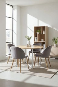 Pack 4 Cadeiras Vint Veludo - Cinza