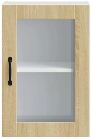 Armário de parede de cozinha porta vidro Porto carvalho sonoma