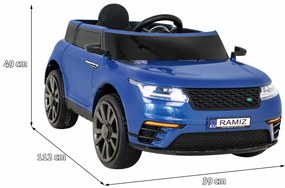 Carro elétrico para Crianças 12V 4x4 Super-S Rodas de EVA, Assento couro Azul