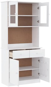 Aparador alto ALTA 77x35x165 cm madeira de pinho maciça branco