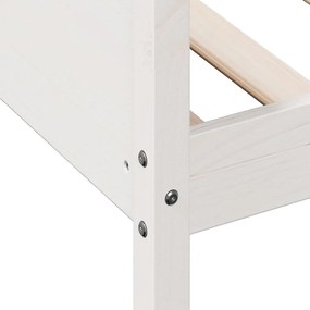 Cama dia sem colchão branco 100x200 cm pinho de madeira maciça