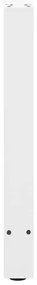 Pés para mesa de jantar , 2 peças, 90x (72-73) cm, branco, aço