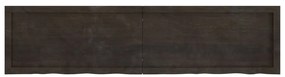Tampo de mesa 160x40x(2-6) cm carvalho tratado castanho-escuro