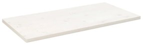 824416 vidaXL Tampo de mesa retangular 100x60x2,5 cm pinho maciço branco