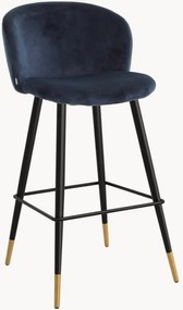 Cadeira de bar artesanal em veludo Volante