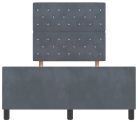 Estrutura de Cama vidaXL Cinza Escuro 120x200 cm Veludo