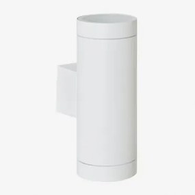 Aplique De Exterior Em Alumínio Com 2 Pontos De Luz Sileno Branco - Sklum