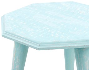Conjunto de 2 mesas de apoio em madeira de mango azul KANRI Beliani