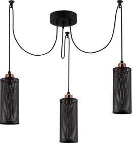 Chandelier Amasra – Preto e Bronze – 100 x 10 cm