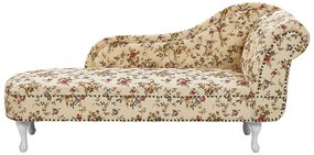 Chaise-longue à direita com padrão floral NIMES Beliani