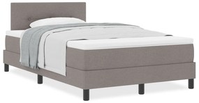 Cama Box Spring com Colchão Taupe 120x190 cm em Tecido