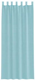 Cortinas de voile com laços 2 pcs turquesa 140x260 cm