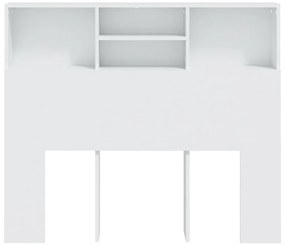 Cabeceira de cama com armário 120x19x103,5 cm branco