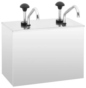 vidaXL Dispensador de molhos aço inoxidável 2 x 3,5 L