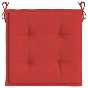 Almofadões p/ cadeiras jardim 6pcs 40x40x4 cm oxford vermelho