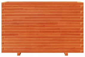 Vaso/floreira de jardim 110x40x72 cm pinho maciço castanho mel