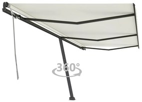 vidaXL Toldo retrátil manual independente 600x350 cm cor creme
