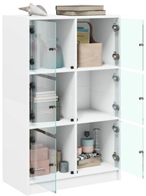 Armário alto c/ portas 68x37x109 cm derivados de madeira branco