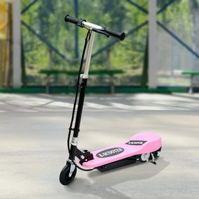 ® Trotinete Eléctrico Tipo Scooter com Guiador Ajustável – Cor Rosa - 81.5x37x96cm